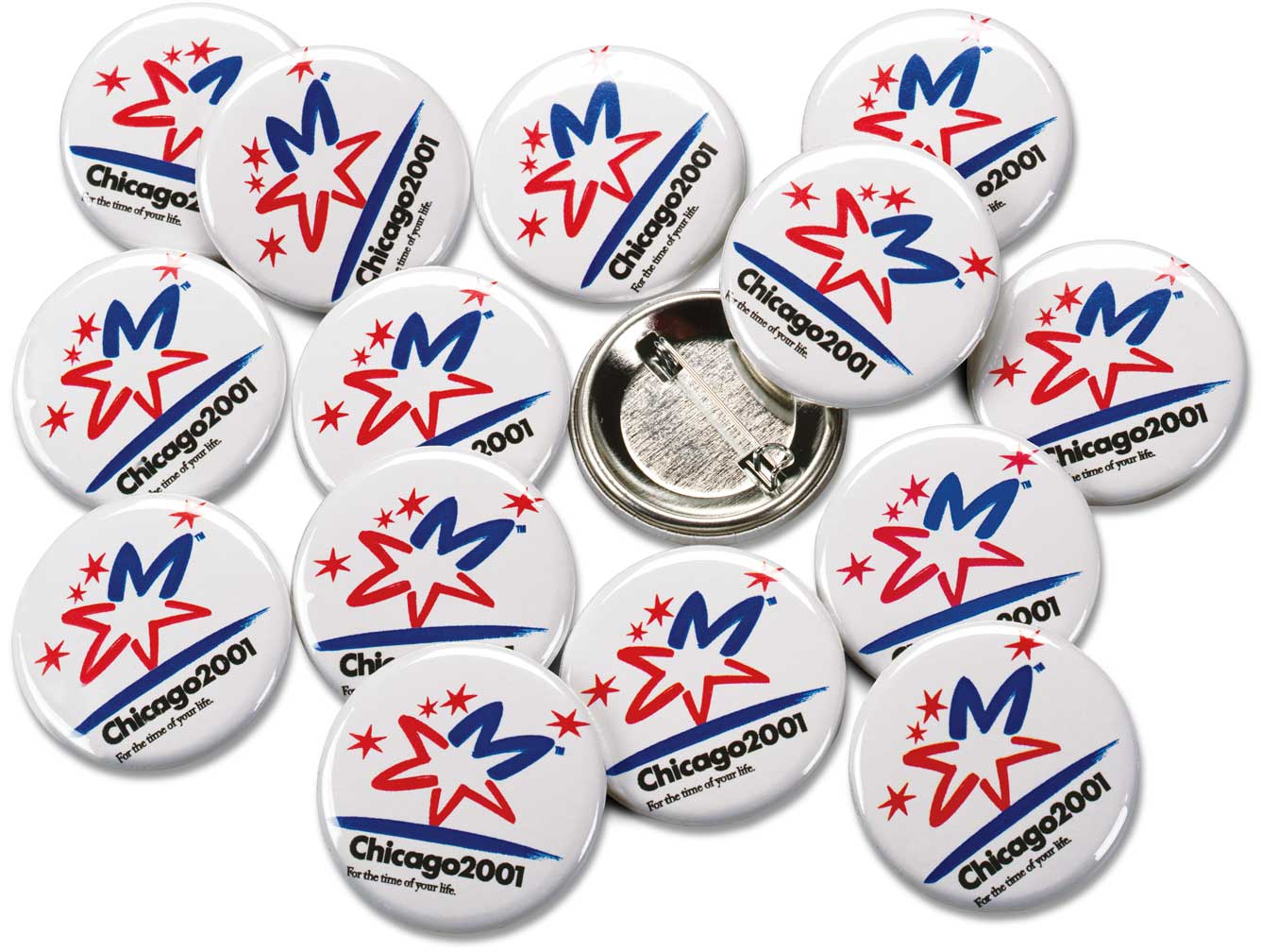 chicago_millennium_celebration_buttons.jpg Art Direction by: Bart Crosby, Crosby Associates